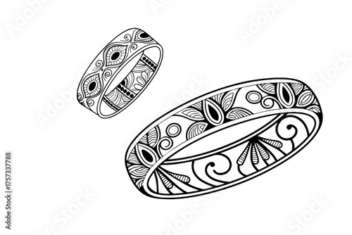 bracelets  set silhouette different kind of jewelry set silhouette