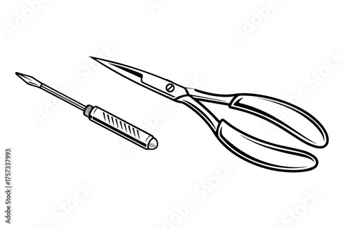 screwdriver icon silhouette 