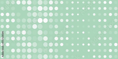 Seamless pattern with white polka dots on a retro vintage mint green background. For desktop wallpaper, web design, cards, invitations, wedding or baby shower albums, backgrounds, arts and scrapbooks