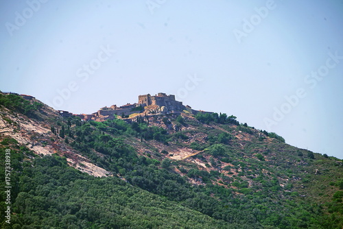 Giglio Island seen from the sea, Tuscan archipelago, Italy