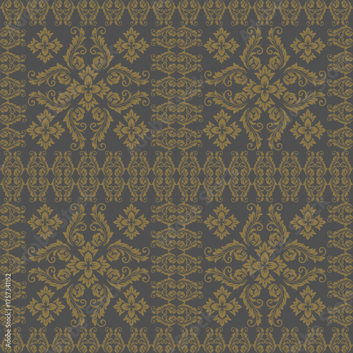 Classic Damask Seamless
Pattern - Vector Illustration for Elegant Textile
Design,Damask,Jacquard loom, Brocade, Satin weave,ethnic, geometric, textile, fabric, motif, retro, 