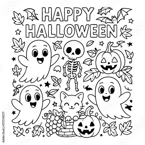 Halloween Character Doodle Collection