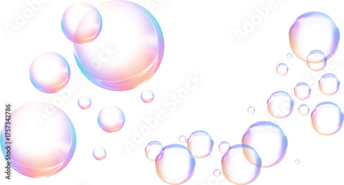 Soap bubbles Realistic illustration of set of flying soap bubbles on transparent background Realistic soap bubbles with rainbow reflection set of isolated Set of multicoloured soap bubbles