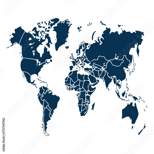 world map vector illustration on black background