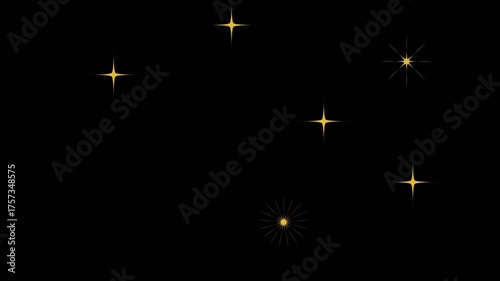 pink color Twinkling stars looped animation. on a transparent background. Alpha channel.	
