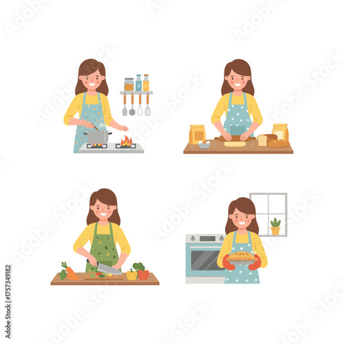 Loving Mom Cooking at Home: Delicious Meals for Family