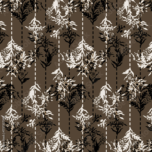 multi colored decorated hand drawn rendered traced embraided ornamental all over base background. repeat pattern geometrical texture border ethnic tribal creative design	