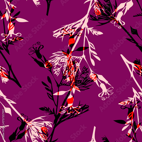 multi colored decorated hand drawn rendered traced embraided ornamental all over base background. repeat pattern geometrical texture border ethnic tribal creative design	