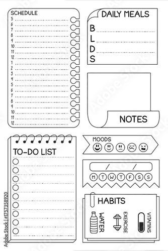 Daily Planner Template Organize Your Day with Schedule, Meals, To-Do Lists, and More