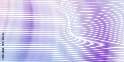 Abstract soft gradient background with smooth wavy lines in purple and blue tones.Modern minimal design for technology, wallpaper, and digital art themes.