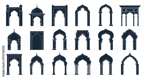 Collection of traditional architectural archways and gateways.