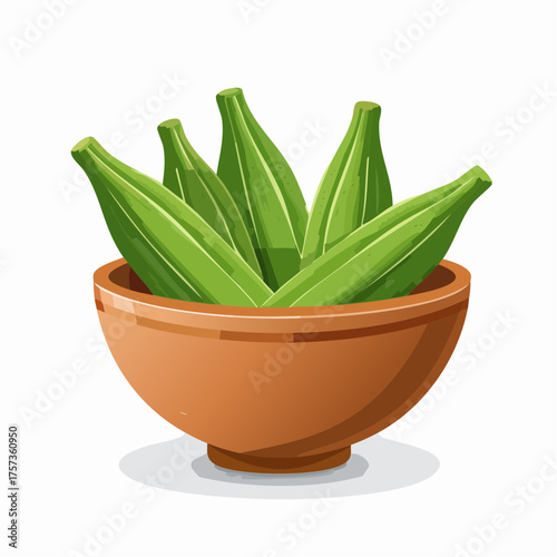 Okras in einer Schüssel