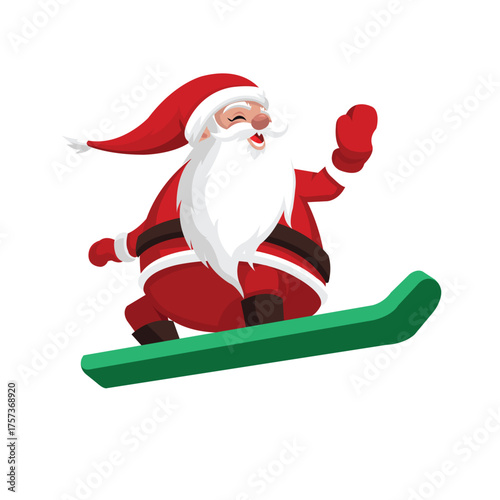 Cute Santa Clause vector flat illustration