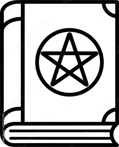 Book of shadows pentagram spellbook witchcraft grimoire occult esoteric knowledge handbook guide