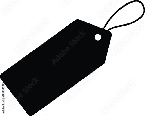 Price tag silhouette vector illustration
