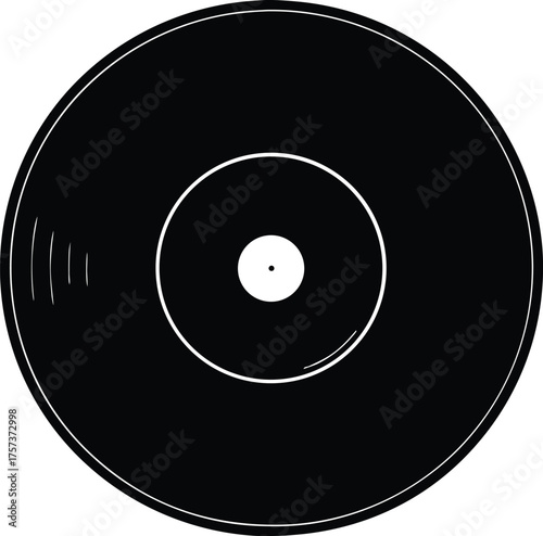 Vinyl record logo template vector
