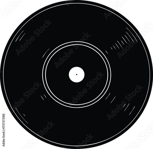 Music vinyl record design element