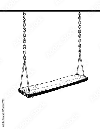 swing on a white background