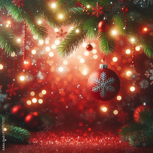 Glitter and snowflakes, New Year and Christmas celebrations. Holiday attributes, snowflakes and glitter.