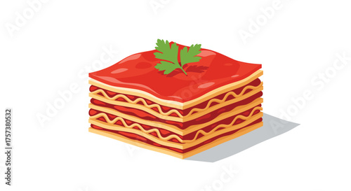 A delicious layered pasta dish with a rich tomato sauce and cheese topping.
