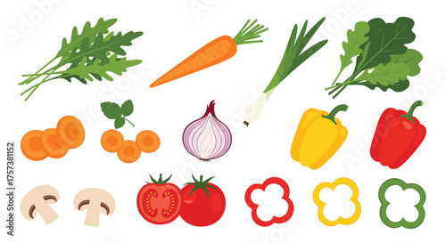 Fresh ingredients for healthy cooking and eating delicious food.