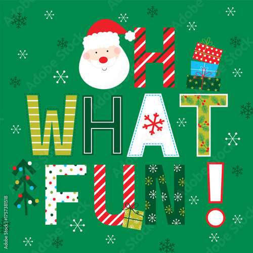 what fun christmas greeting card design