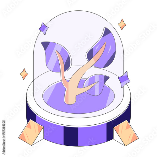 Vector design of incubator plant, sprout illustration