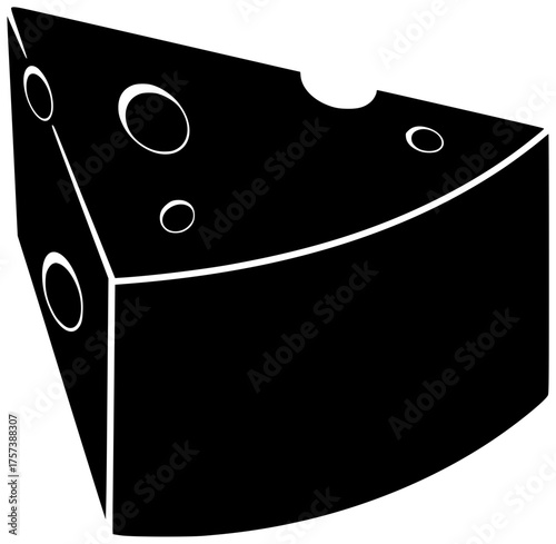swiss illustration dairy silhouette food logo product icon cheese outline snack gourmet slice piece yellow cut tasty hole appetizer shape delicatessen vector graphic background