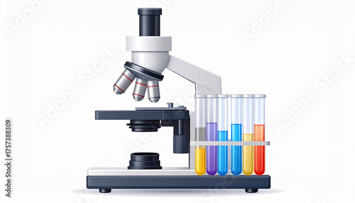 Microscope and Test Tubes