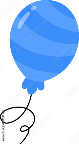 Blue Balloon Vector Illustration