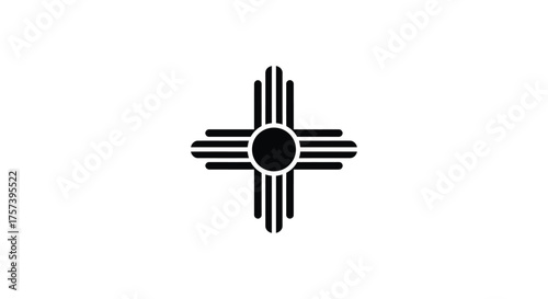 New mexico zia symbol flag iconic sun design bold geometric emblem patriotic american state symbolism silhouette