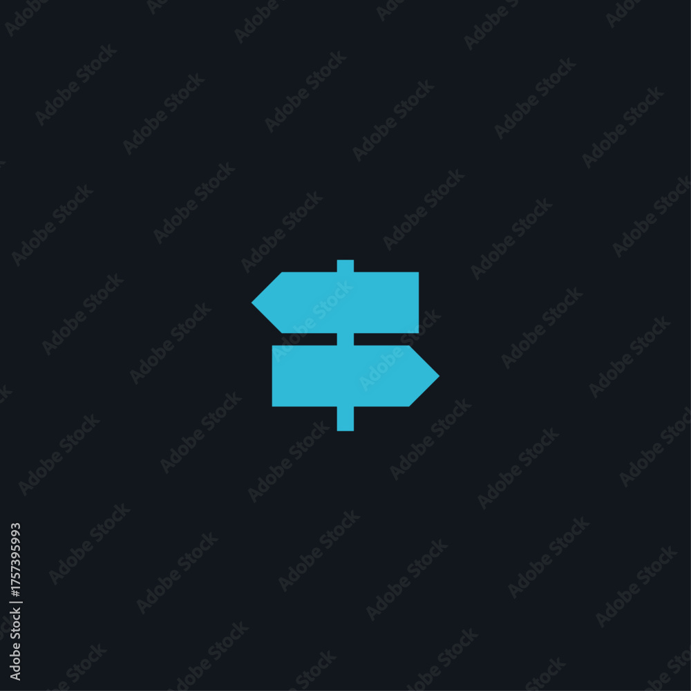 Obraz premium Trail signboard icon flat vector design