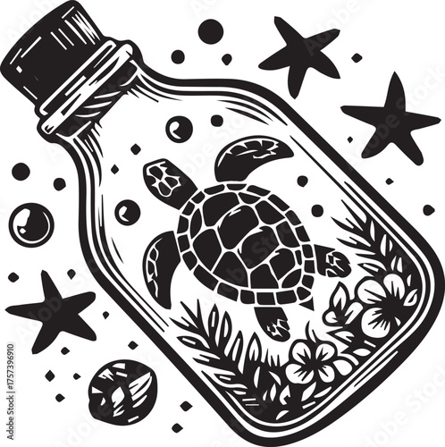 Turtle in bottle