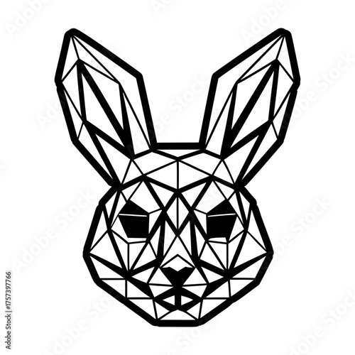 A glyph style icon showing a rabbit logo