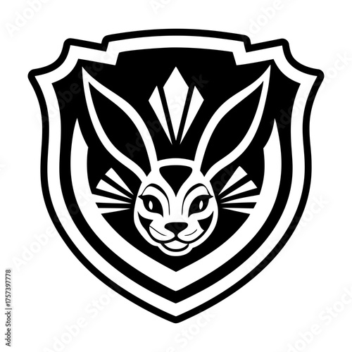 A filled style icon representing a rabbit symbol