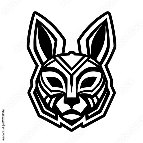 A filled style icon representing a hare mascot