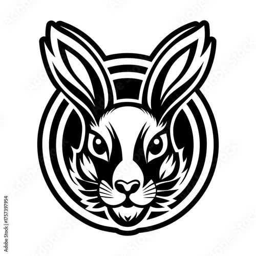 Glyph style icon showing a hare symbol