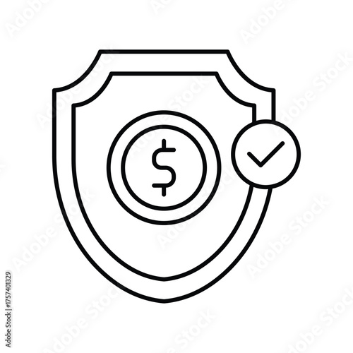 Insurance thinline icon , vector, pixel perfect, illustrator file 
