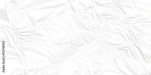White abstract crumpled paper texture. White wrinkled paper texture. White paper texture. White crumpled and top view textures can be used for background of text or any contents .	
