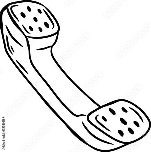 Hand Drawn Telephone Handset