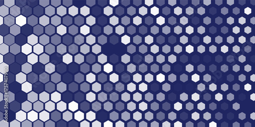 Seamless pattern with tile white polka dots on a sailor navy blue background