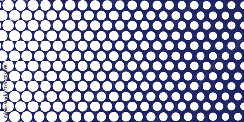 Seamless pattern with tile white polka dots on a sailor navy blue background