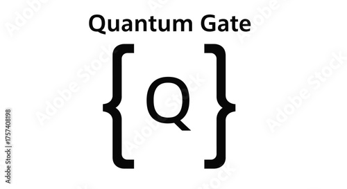 Quantum gate symbol represents futuristic computing and advanced scientific research concepts vector