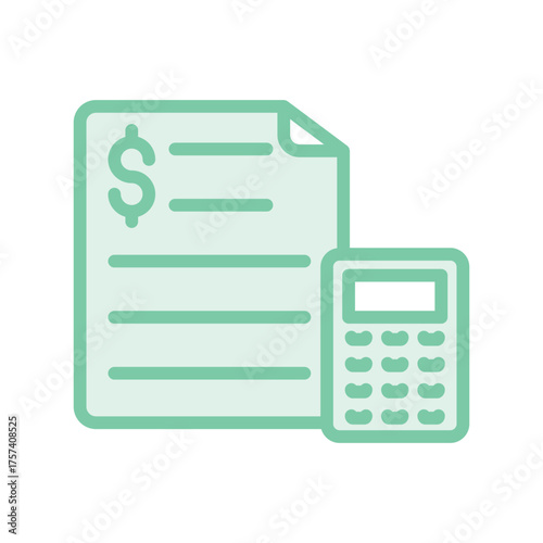Bookkeeping duotone line icon , vector, pixel perfect, illustrator file 
