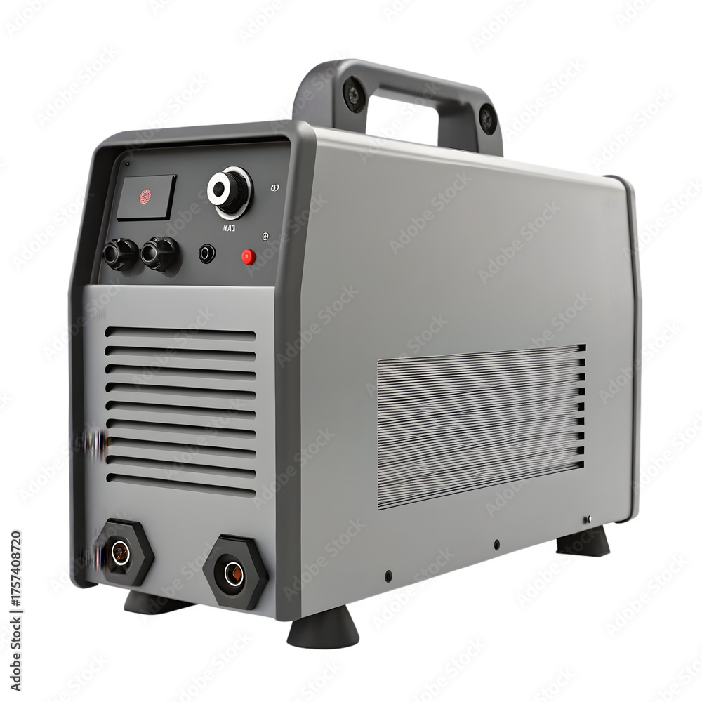 Fototapeta premium Portable welding machine isolated on transparent background for metalworking use