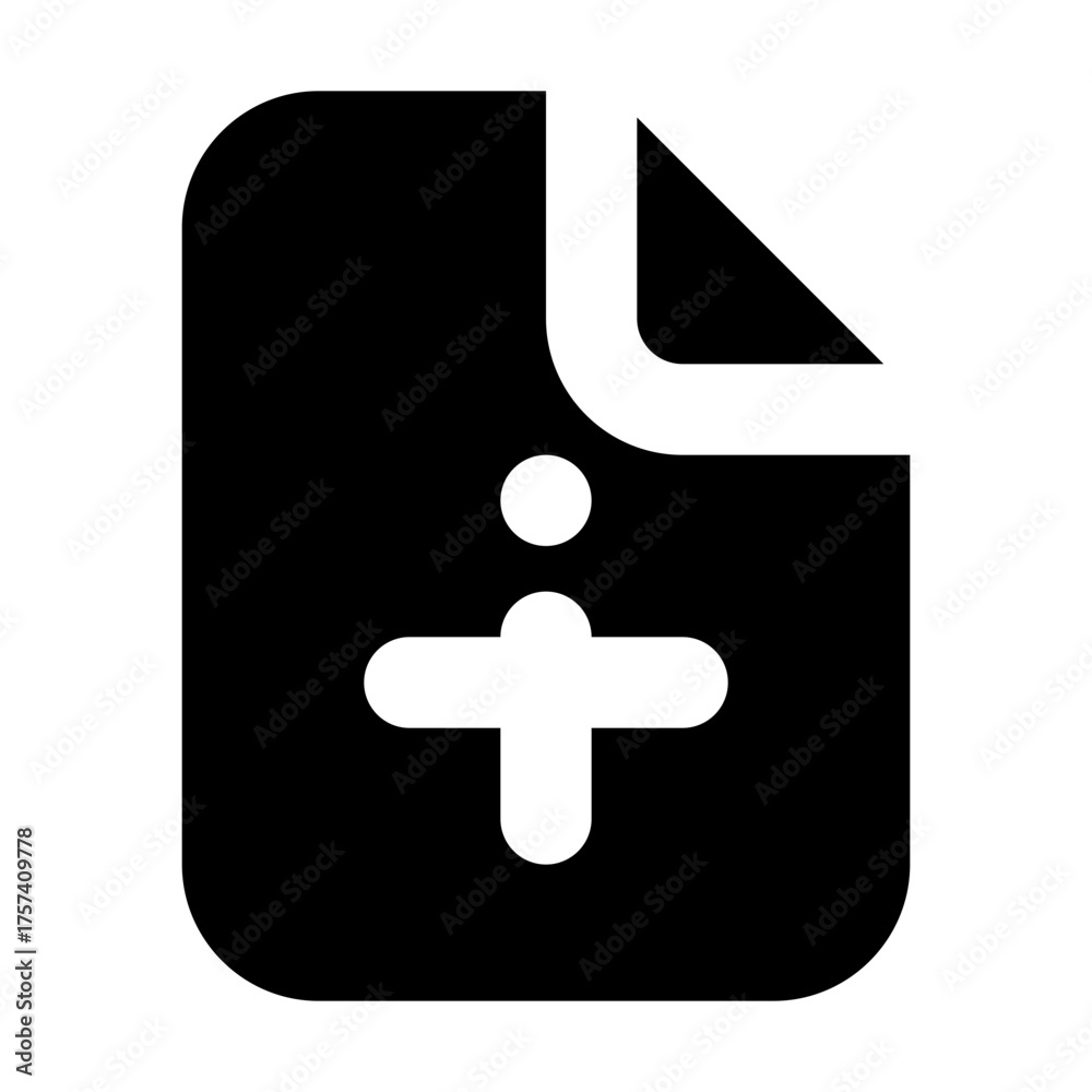 Obraz premium Add Document Filled Icon