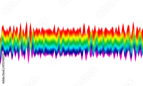 Vibrant Rainbow Sound Waveform Visualization Abstract Digital Art