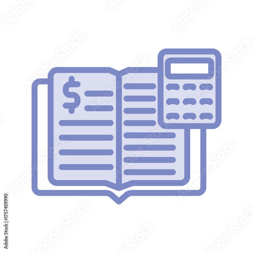 Ledger duotone line icon , vector, pixel perfect, illustrator file 
