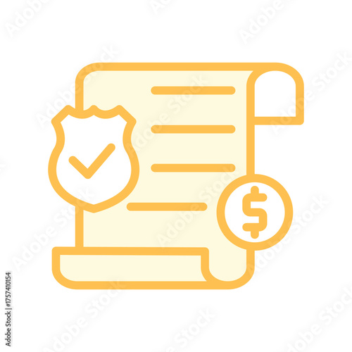 Liability duotone line icon , vector, pixel perfect, illustrator file 
