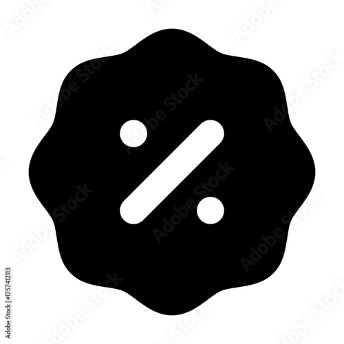 Badge Percent Icon Filled